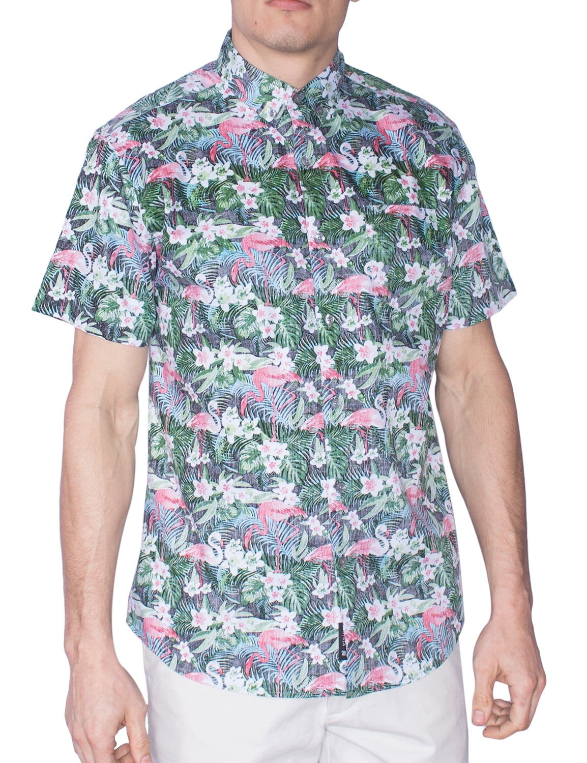 VISIVE Mens Shirt and Big Men Funny Casual Short Sleeve Button Down Shirt Sizes S 4XL