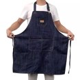 thumbnail image 3 of FAROOT Adult Apron Adjustable Housekeeping Denim Apron with Pocket Cooking Apron, 3 of 6