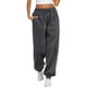 thumbnail image 1 of Pantalones de jogging para mujer, pantalones cálidos de tela con estampado de gofres, pantalones largos elásticos, 1 of 6