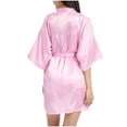 thumbnail image 3 of Nexjvus Womens Robes Satin Robe Summer Thin Sexy Short Cardigan Robe With Belt Size S-XXL, 3 of 4