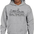 thumbnail image 2 of Skyline Baltimore Maryland Hoodie Sweatshirt Unisex 4X-Large Grey, 2 of 5