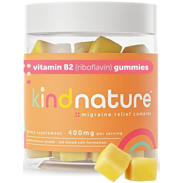 Kind Nature Vitamin B2 Gummies Riboflavin 400mg Supplement 400mg