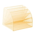thumbnail image 1 of simhoa Fan Shaped File Organizer Desktop Holder Stand 6 Layers Shelf Large Capacity Tabletop Sorter Storage Rack for Decoration Room Gold and S, 1 of 8