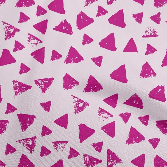 oneOone Cotton Poplin Fuschia Pink Fabric Geometric Sewing Fabric By The Yard Printed Diy Clothing Sewing Supplies 42 Inch Wide