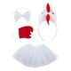 thumbnail image 5 of Conjunto de disfraz de pollo 3D, accesorios para niñas, falda de disfraz de animal para fiesta Blanco, 5 of 9