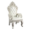 thumbnail image 1 of ACME Adara Fauteuil en Faux Cuir Blanc et Blanc Antique (Ensemble de 2), 1 of 7