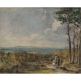 thumbnail image 3 of John Constable 24x20 Black Modern Framed Museum Art Print Titled - Hampstead Heath Looking Towards Harrow (1821), 3 of 5