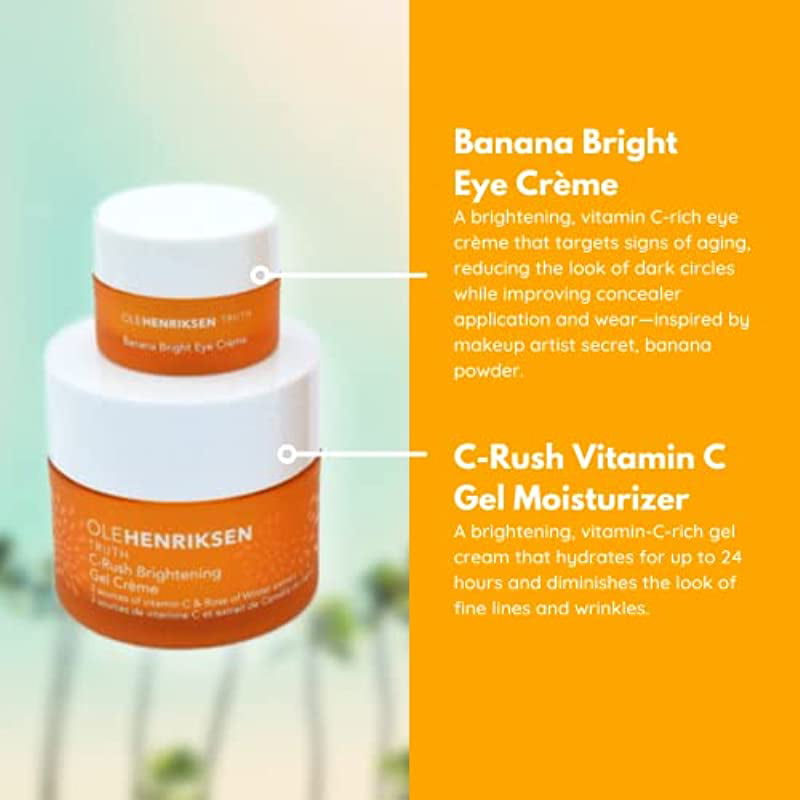 Ole henriksen C-Ing Stars C Skincare Set:: Banana Bright Vitamin C Serum, C-Rush Brightening Gel Moisturizer, Banana Creme - Anti-Aging Face Skin Care Kit for Fine Lines, -