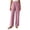 Pink, variant on Aofany Womens Pull on Pants Elastic Waist Solid Color Slacks Casual Straight-Leg Trouser with Pockets