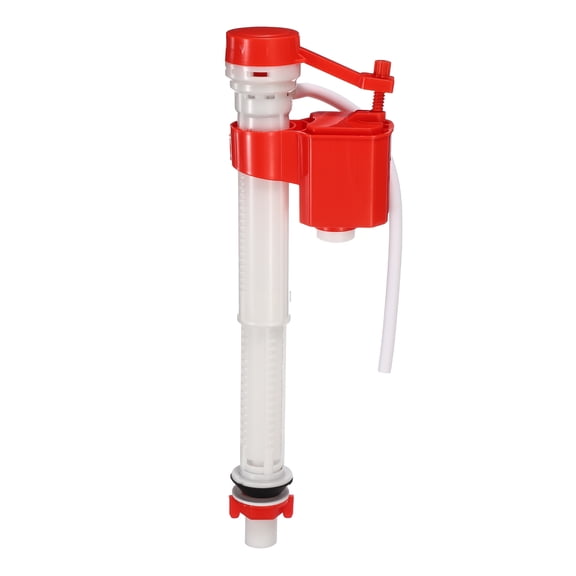 1 Set Toilet Fill Valve Replacement Kit, Universal Quiet and Fast Stop Toilet Leaks Repair Kit, Height Adjustable Fill Valve Hardware for Tank and Bowl Water Control, Red