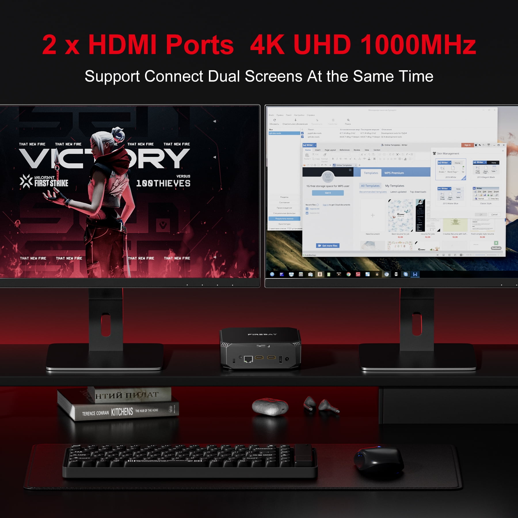 FIREBAT Mini PC 【AK2】 Intel N150 (up to 3.6GHz), 16GB+512GB SSD