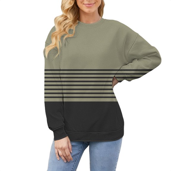 MESSUEN Pullover Sweatshirts for Women Thermal Long Sleeve Women Winter Sweatshirts for Women Woman Long Sleeve Tops Long Sleeve Shirt Women Thermal Tops for Women Womens Sweatshirts Trendy Khaki 1 L