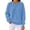 a01Blue, variant on Womens Waffle Knit Tops Long Sleeve Crewneck Relaxed Fit Drop Shoulder Shirts Business Casual Blouses Basic Shirt Navy XL