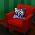 thumbnail image 3 of 17" Blue and White Winter Scene Square Pillow with LED Lights, 3 of 5