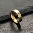 thumbnail image 3 of Anillo de acero inoxidable, joyería, bola interior, exterior, plana, personalidad, anillo de pareja de acero de titanio brillante, nicho femenino, 3 of 5