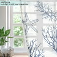 thumbnail image 4 of Sheer Curtains Grommet Drapes Window Treatments Light Filtering for Bedroom Living Room 2 Panels 42" x 63" Seashells Starfish Seaweed, 4 of 7