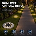 thumbnail image 4 of 12 Pack Solar Ground Lights Outdoor, 8 LED Solar Disk Lights, IP65 Waterproof for Walkway, Lawn, Patio, 4 of 8