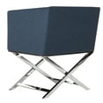 thumbnail image 4 of Safavieh Celine Modern Glam Chrome Upholstered Cross Leg Chair, 4 of 7