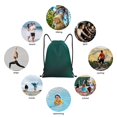 thumbnail image 6 of Fuzoiu Dark teal green Print Drawstring Backpack for Gym, Travel, Yoga,Sports Sackpack String Bag for Women Men-Small, 6 of 6