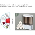 thumbnail image 3 of Dispensador de vasos de agua Dispensador de plástico montado en la pared para vasos de papel biodegradables y conos de papel (M-2) TUNC Sencillez, 3 of 5