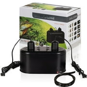 ECOSUB Reptile Heat Lamp Fixture 150W with Switch,UVB & UVA Tank Accessories,Dual Lamp Cap, Black
