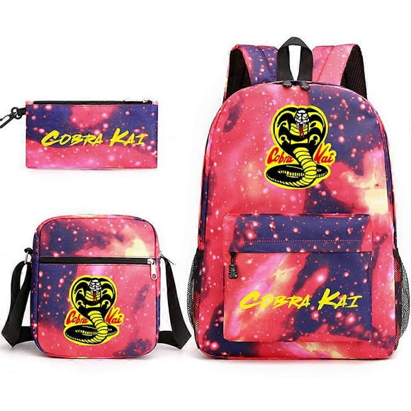 Cobra Kai School Bag Backpack Pencil Case Shoulder Bag Three-piece Set _04