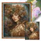 thumbnail image 1 of (2) Hilo Algodón Ecológico Bordado 11CT 3 Hebras Impresión 40*50cm Kit Serie Personajes Punto Cruz Retro Mujer Pelo Largo, 1 of 9