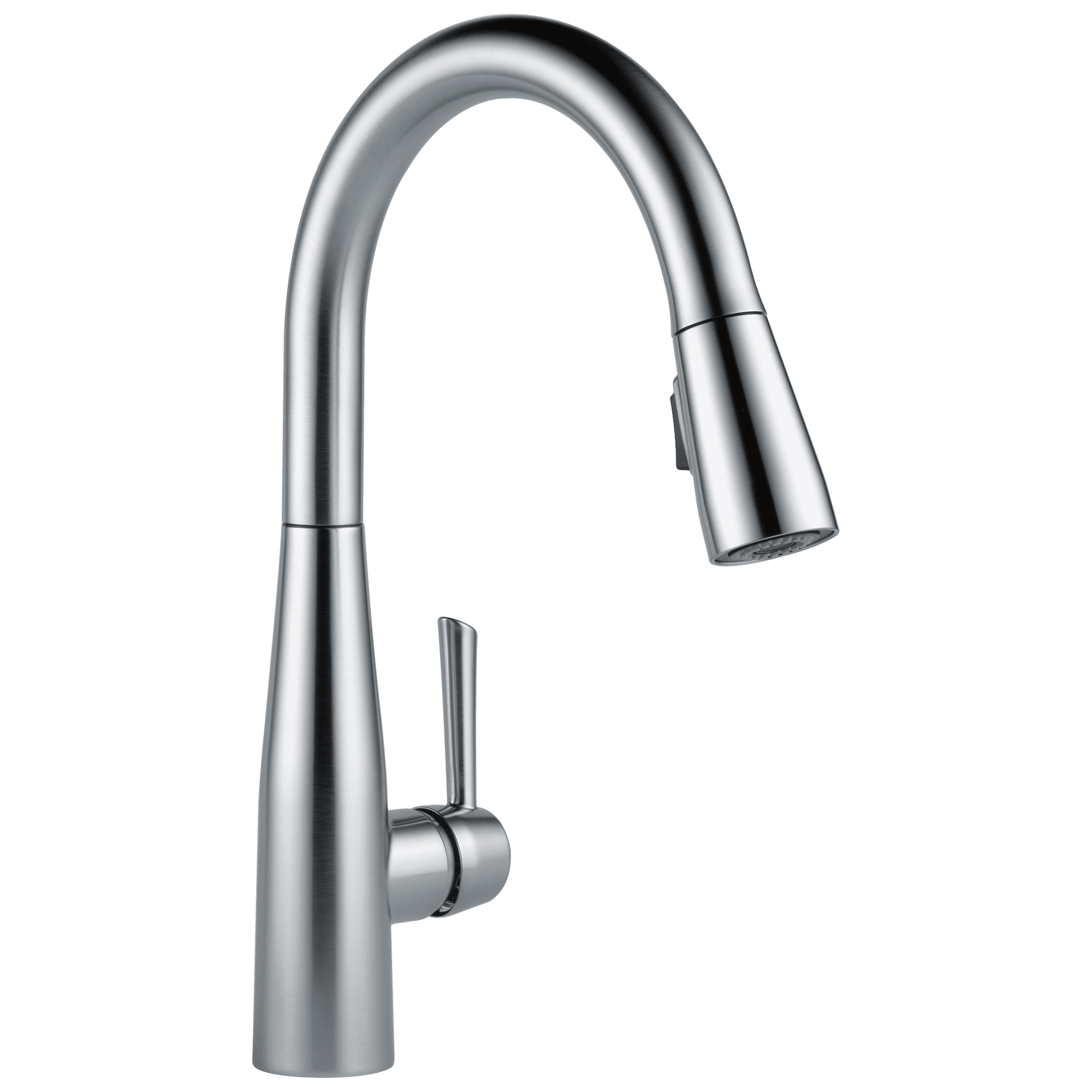 delta essa single handle pull-down kitchen faucet in arctic