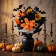 thumbnail image 3 of Halloween Knitted Flower Bouquet Decoration, 16.53 in Handmade-Style Floral Arrangement for Party Table & Shelf Decor, 3 of 8