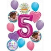 Doc McStuffins Party Supplies 5th Birthday Balloon bouquet Decorations 13 piece kit