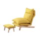 thumbnail image 5 of Sillón reclinable con reposapiés, sofá individual perezoso, tumbona ergonómica sencilla con reposapiés, sillón con otomana para dormitorio con balcón Amarillo, 5 of 8