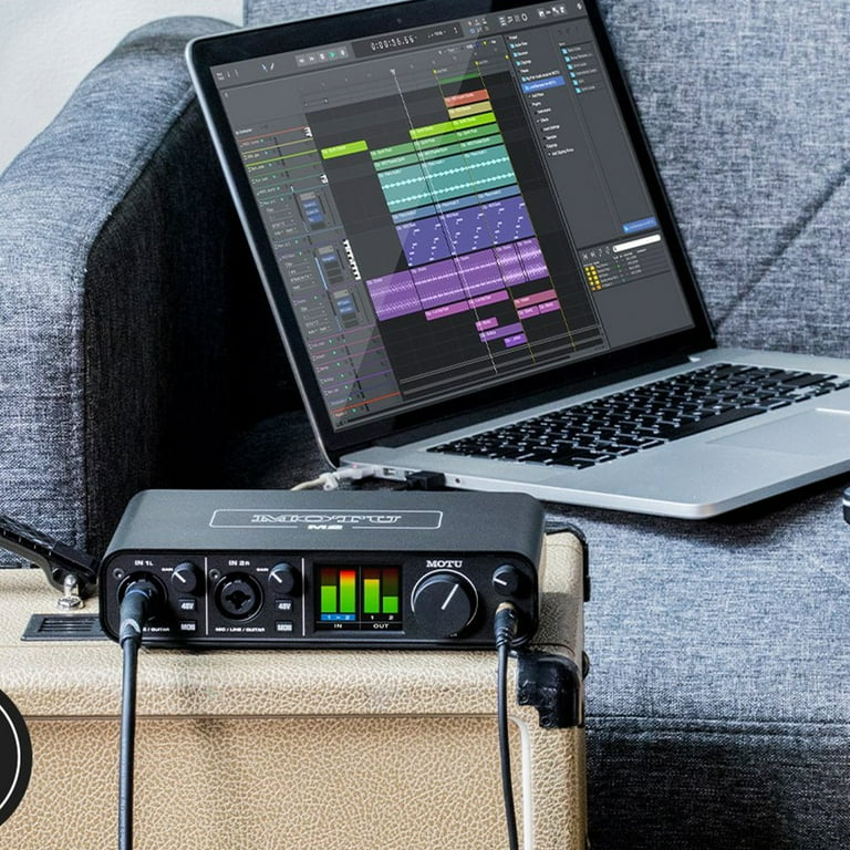 MOTU M2 USB-C Audio Interface for MAC PC with MIDI Live External