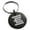 Black, variant on Stainless Steel Letter E Initial Empire Monogram Engraved Small Medallion Circle Charm Keychain Keyring