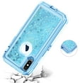 thumbnail image 6 of FIEWESEY Case for iPhone XR,3 in1 Layers Hybrid Liquid Glitter Flowing Quicksand case Clear Soft Shockproof TPU Slim Protective Cover for iPhone XR(Blue), 6 of 6