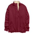 thumbnail image 3 of Wevis Women's Henley Pullover Sweatshirt Long Sleeve Casual Loose Fit Tops - WINERED_XL, 3 of 4