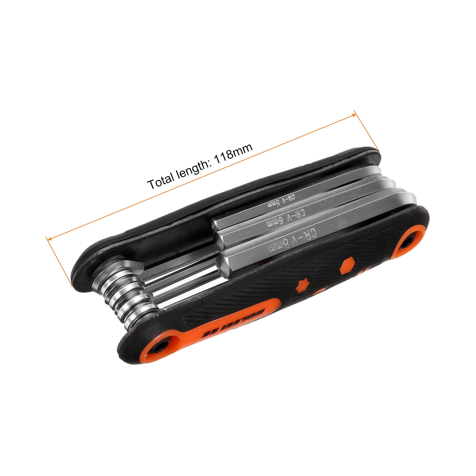 Uxcell 17pcs Folding Hex Key Wrench Set 5/64"-1/4" SAE 1.5mm-8mm Metric 2 Pack Portable Fold-up Wrenches
