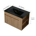 thumbnail image 4 of Triple Tree 30" Floating Bathroom Vanity with Sink, Adjustable Shelf, Black, 4 of 9