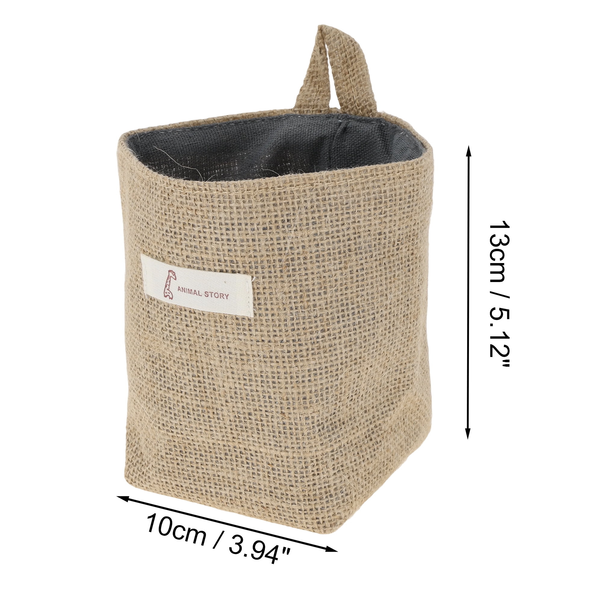 Unique Bargains Simple Reusable Hanging Storage Bags 1 Pc Yellow Brown, Dark Gray