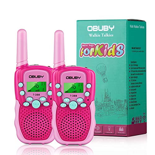 Hiking,Party Ohime Kids Walkie Talkies,Cover 3 Miles Range with Backlit LCD Flashlight 22 Channels 2 Way Radio Toy Outdoor Adventures Camping Yellow&Pink&Blue 