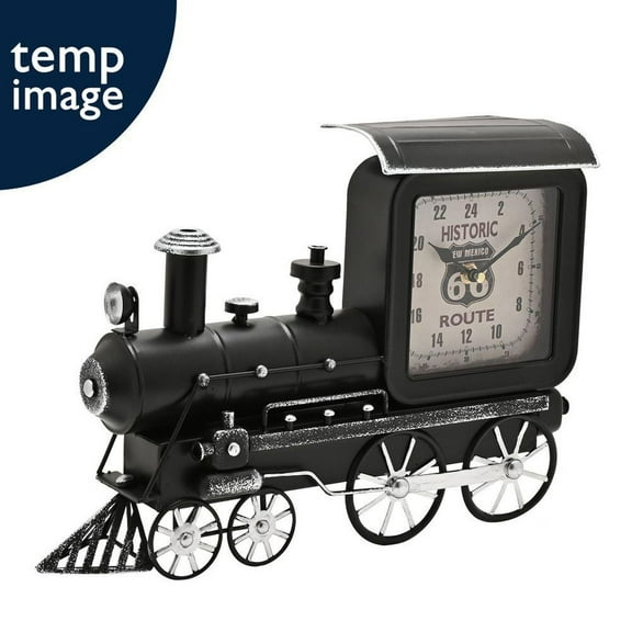 Hometime Mantel Clock - Black Train