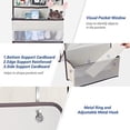 thumbnail image 4 of Over The Door Organizer Storage 6 Layers, Wall Mount Hanging Organizer with 5 Large Pocket Organizers and 3 Small Pockets for Baby Essentials, Toys, Cosmetics, and Sundries (Beige, 1 Pack), 4 of 7