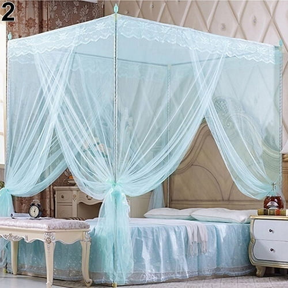 Yesbay Mosquito Net,Romantic Princess Lace Canopy Mosquito Net No Frame for Twin Full Queen King Bed White