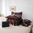thumbnail image 6 of jejeloiu Rustic Cow Hide 7-Piece Twin Bedding Sets,Abstract Geometric Rhombus Bedding Comforter Set,Red Brown White Sheet Sets For Boys Kids,Ultra Soft Home Decor Reversible, 6 of 8