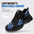 thumbnail image 4 of XQJ Work Shoes for Men Women Lightweight Steel Toe Shoes Slip Resistant Work Shoes Industrial Safety Sneakers, 4 of 8