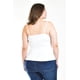 thumbnail image 3 of Blusa básica de tirantes Roman Fashion /Tallas Extras, 001 (Blanco) blanco 42, 3 of 6