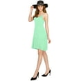 thumbnail image 5 of Made by Johnny Women's V-Neck Spaghetti Strap Tunic Short Dress M MINT, 5 of 6