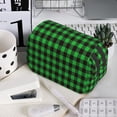 thumbnail image 7 of Sikiie Buffalo Plaid Green Black Print Flip Double-layer Pencil Case, All-purpose Stationery Bag for Study and Office, Zipper Design, Unisex, 7 of 7