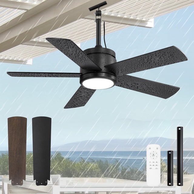 Ventilador de Techo Fanbulous 42" Impermeable para Exterior con Luz y Control Remoto