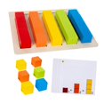 thumbnail image 4 of Bloques de aprendizaje de matemáticas bloques de construcción de madera coincidencia para niños niños niños educación temprana cubos juguetes, 4 of 9