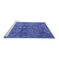 thumbnail image 2 of Ahgly Company Machine Washable Indoor Square Oriental Blue Industrial Area Rugs, 8' Square, 2 of 4